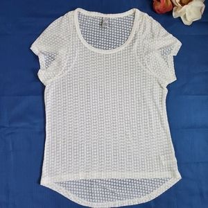 prAna Polka-dot white top